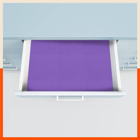 Vega Multipurpose Diamond Texture Shelf Liner | Purple (45 cm X 150 cm 380 GSM)